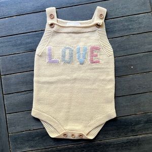 12-18 mos LOVE knit onesie Tutu & Lulu